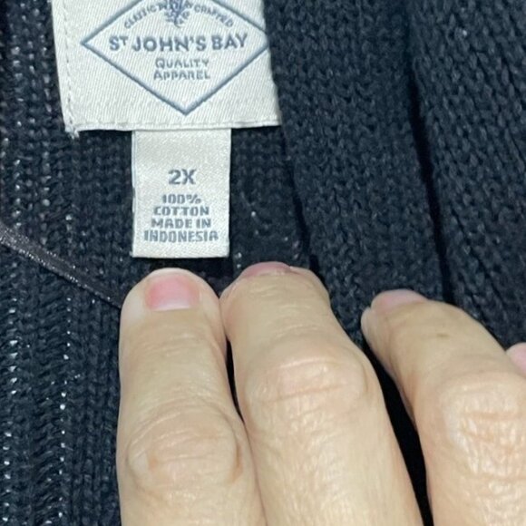 St John's Bay Women's Open Front Long Sleeve Knitted Cardigan Size 2X Cotton - Picture 5 of 5